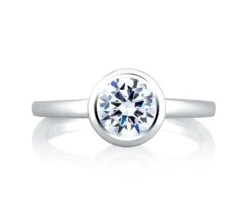 A.JAFFE Metropolitain Round Diamond Engagement Ring Setting (0.21 Ctw)