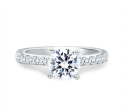 A.JAFFE Classics Round Diamond Engagement Ring Setting (0.20 Ctw)
