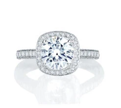 A.JAFFE Metropolitain Round Diamond Engagement Ring Setting (0.54 Ctw)