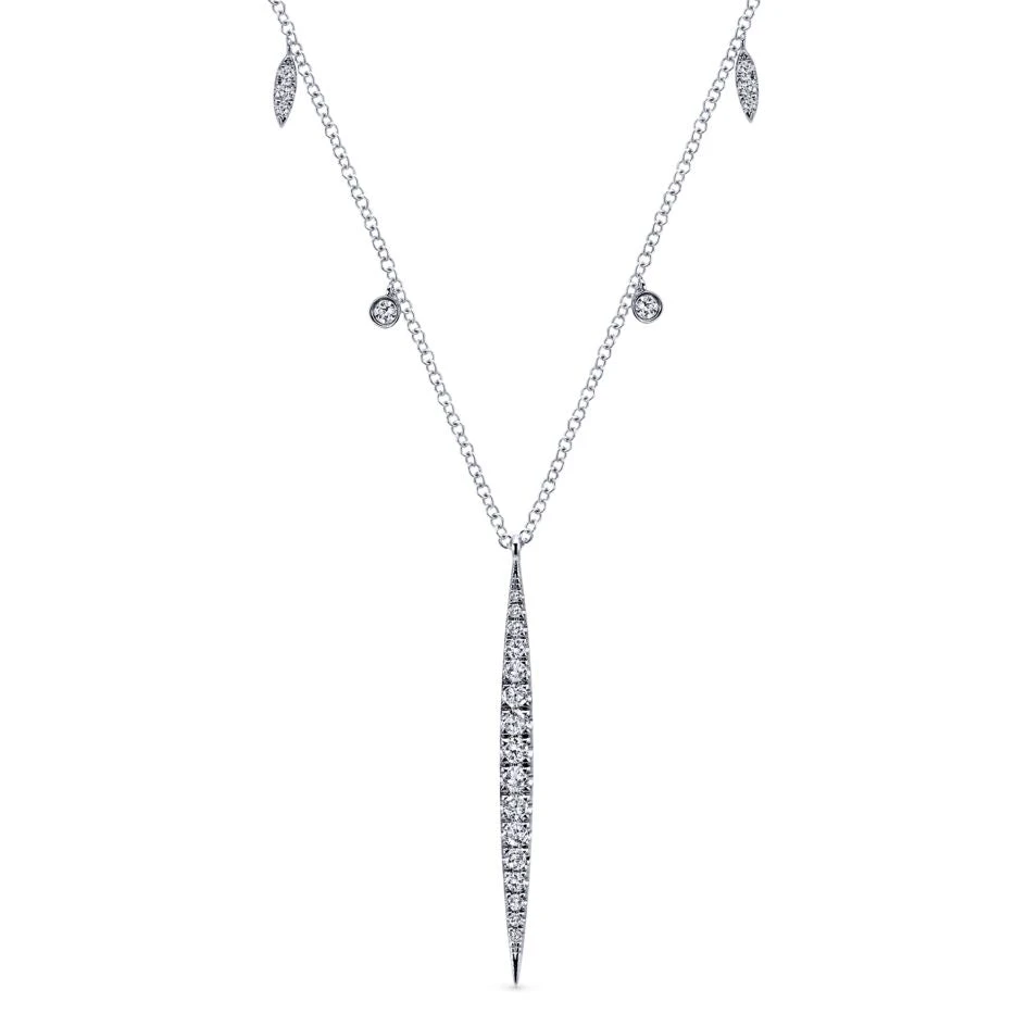 Gabriel Kaslique Collection White Gold Necklace With Diamond Accents (0.48 CTW) 3 Gabriel Kaslique Collection White Gold Necklace With Diamond Accents (0.48 CTW)