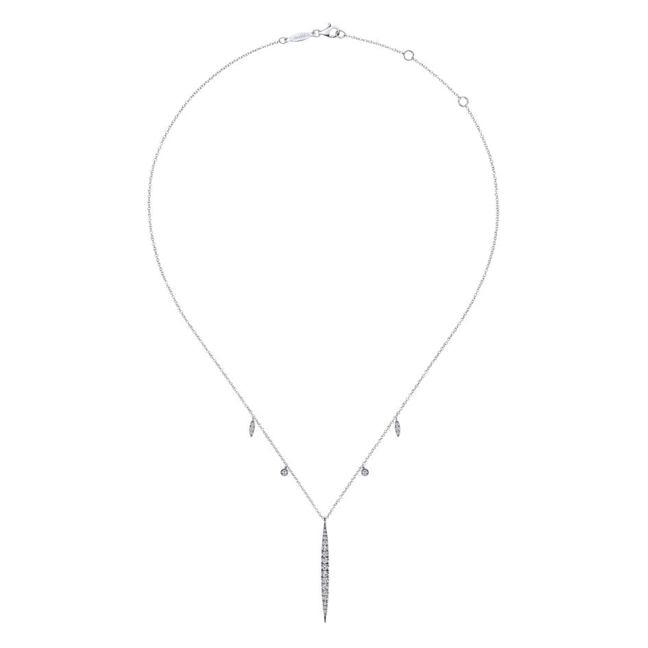 Gabriel Kaslique Collection White Gold Necklace With Diamond Accents (0.48 CTW) 4 Gabriel Kaslique Collection White Gold Necklace With Diamond Accents (0.48 CTW) - Image 2