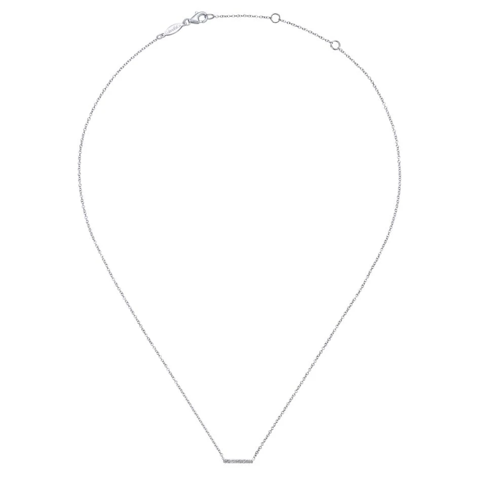 Gabriel Indulgence Collection White Gold Diamond Bar Necklace (0.06 CTW) 4 Gabriel Indulgence Collection White Gold Diamond Bar Necklace (0.06 CTW) - Image 2