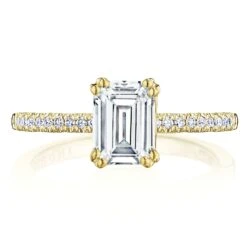Tacori 14k Yellow Gold Coastal Crescent Collection Classic Engagement Ring Setting 0.17CTW