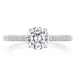 Tacori 14k White Gold Coastal Crescent Collection Classic Engagement Ring Setting 0.16CTW -DIAMOND JEWELRY SHOP p104rd65fw 1 1