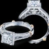 Verragio Parisian Princess Diamond Engagement Ring Setting (0.35 CTW) 1 Verragio Parisian Princess Diamond Engagement Ring Setting (0.35 CTW) -DIAMOND JEWELRY SHOP parisian 107p