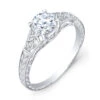 Jolie Designs Round Diamond Vintage Engagement Ring (0.02 CTW) -DIAMOND JEWELRY SHOP r008ad