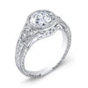 Jolie Designs Round Diamond Vintage Engagement Ring (0.03 CTW) -DIAMOND JEWELRY SHOP r008d