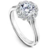 Noam Carver White Gold Engagement Ring Setting With Floral Halo (0.11 CTW) 2 Noam Carver White Gold Engagement Ring Setting With Floral Halo (0.11 CTW) -DIAMOND JEWELRY SHOP r030 01a standing