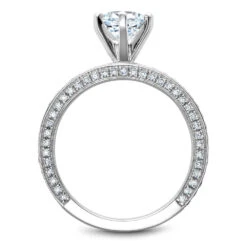 Noam Carver White Gold Vintage Diamond Engagement Ring Setting (0.64 CTW) -DIAMOND JEWELRY SHOP r049 01a side