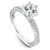 Noam Carver White Gold Vintage Diamond Engagement Ring Setting (0.64 CTW) 1 Noam Carver White Gold Vintage Diamond Engagement Ring Setting (0.64 CTW) -DIAMOND JEWELRY SHOP r049 01a standing