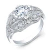 Jolie Designs Round Diamond Vintage Engagement Ring (0.41 CTW) -DIAMOND JEWELRY SHOP r507d