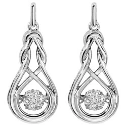 Silver Diamond Rhythm Of Love Earrings