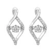 Silver Diamond ROL Earrings -DIAMOND JEWELRY SHOP rol2031