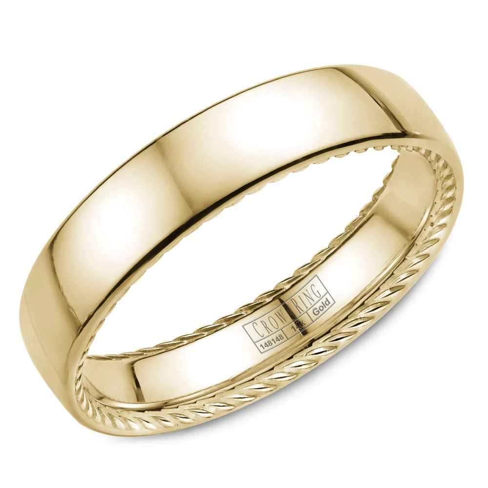 CrownRing Comfort Fit Wedding Band WB-012R5Y 3 CrownRing Comfort Fit Wedding Band WB-012R5Y