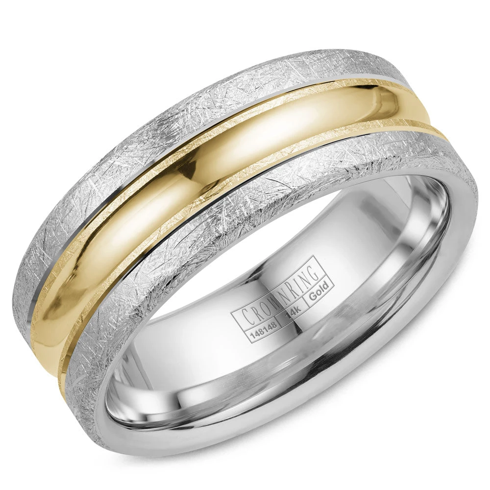 CrownRing Comfort Fit Wedding Band WB-024C8YW 3 CrownRing Comfort Fit Wedding Band WB-024C8YW