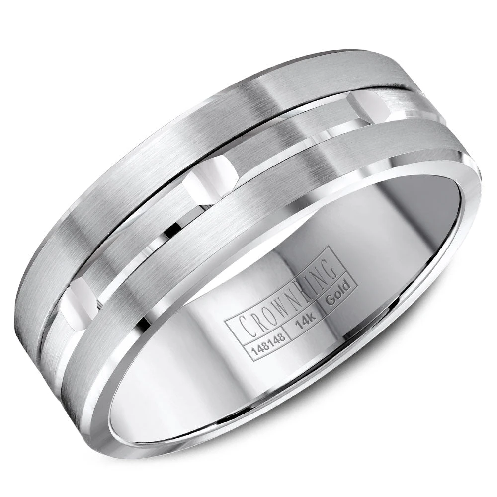 CrownRing Comfort Fit Wedding Band WB-8044 3 CrownRing Comfort Fit Wedding Band WB-8044