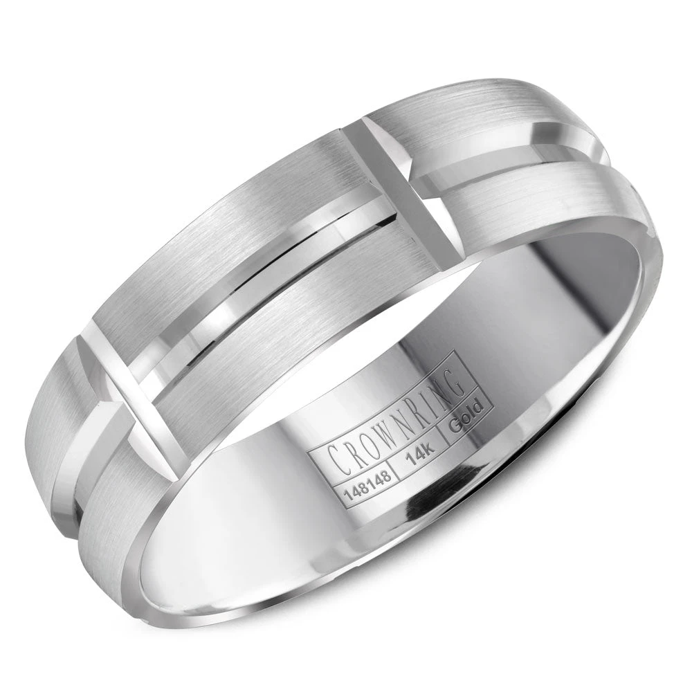 CrownRing Comfort Fit Wedding Band WB-8060 3 CrownRing Comfort Fit Wedding Band WB-8060
