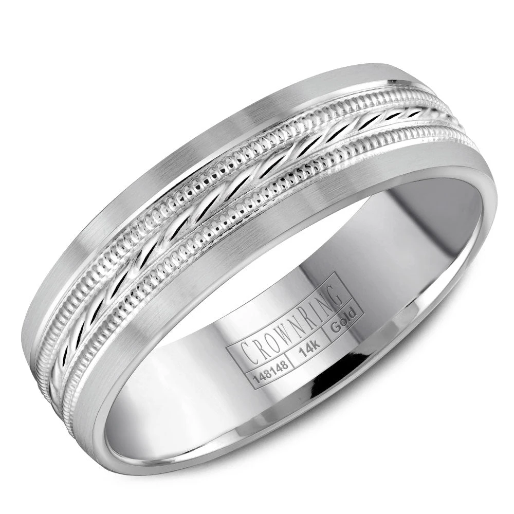 CrownRing Comfort Fit Wedding Band WB-8082 3 CrownRing Comfort Fit Wedding Band WB-8082