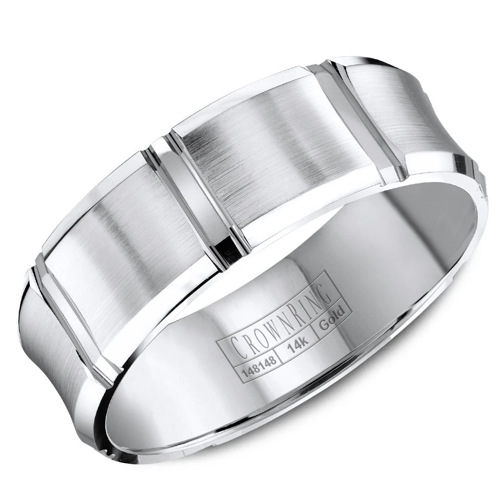 CrownRing Comfort Fit Wedding Band WB-8086 3 CrownRing Comfort Fit Wedding Band WB-8086