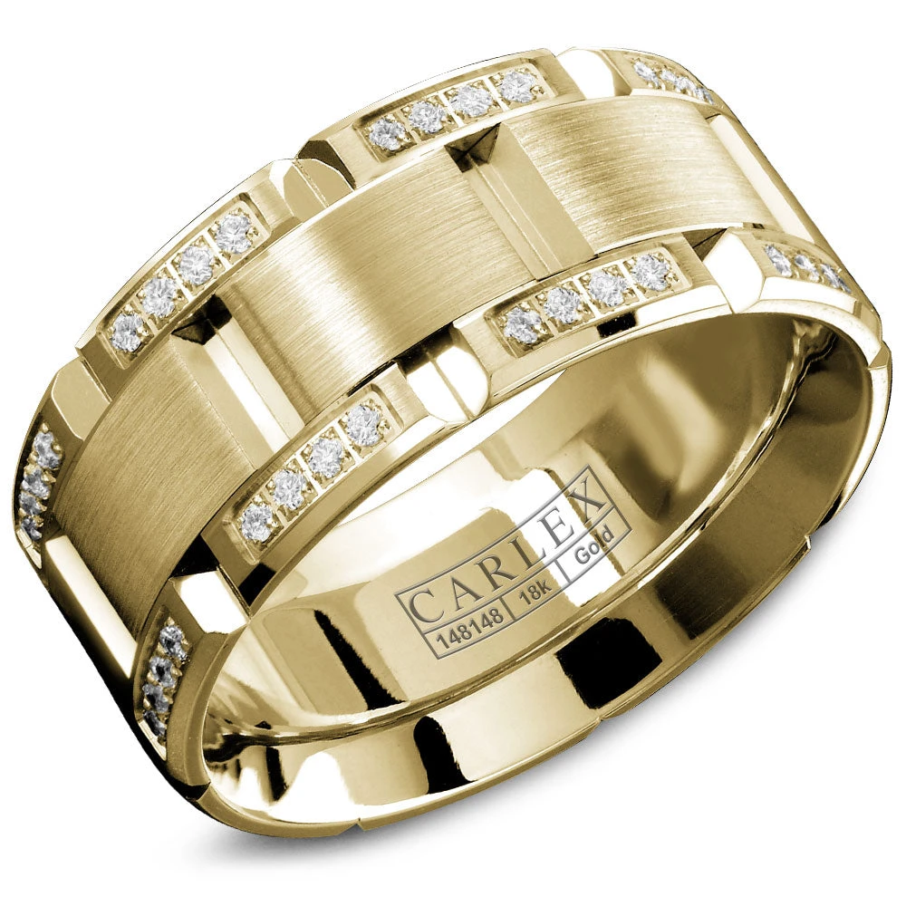 CARLEX G1 Mens Wedding Band WB-9152Y 3 CARLEX G1 Mens Wedding Band WB-9152Y