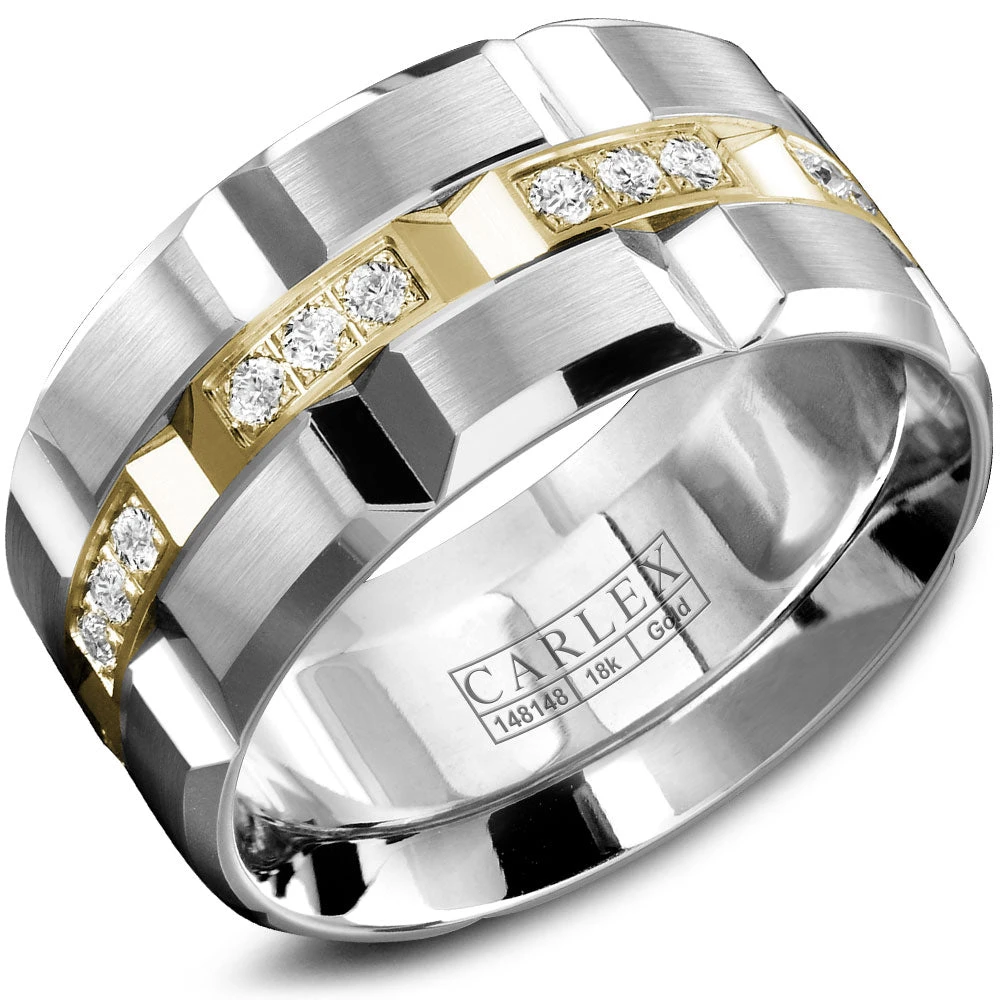 CARLEX G1 Mens Wedding Band WB-9166YW 3 CARLEX G1 Mens Wedding Band WB-9166YW