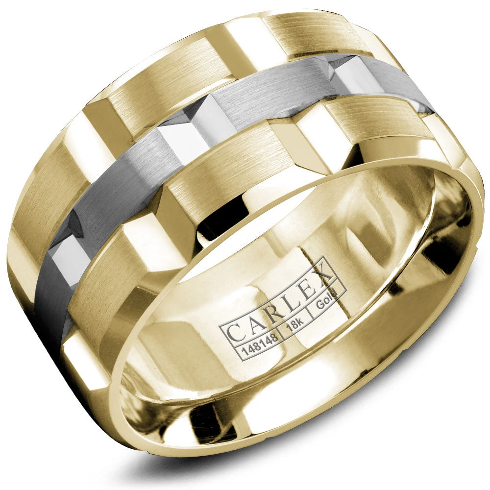 CARLEX G1 Mens Wedding Band WB-9207WY 3 CARLEX G1 Mens Wedding Band WB-9207WY