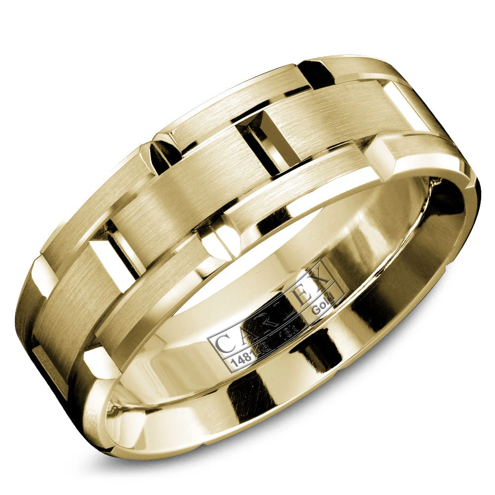 CARLEX G1 Mens Wedding Band WB-9316Y 3 CARLEX G1 Mens Wedding Band WB-9316Y