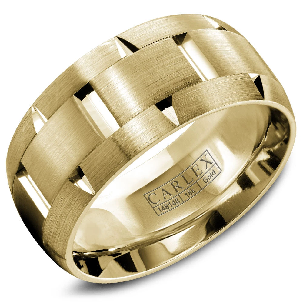 CARLEX G1 Mens Wedding Band WB-9463Y 3 CARLEX G1 Mens Wedding Band WB-9463Y