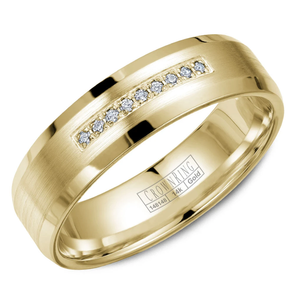 CrownRing Comfort Fit Wedding Band (0.07 CTW) 3 CrownRing Comfort Fit Wedding Band (0.07 CTW)