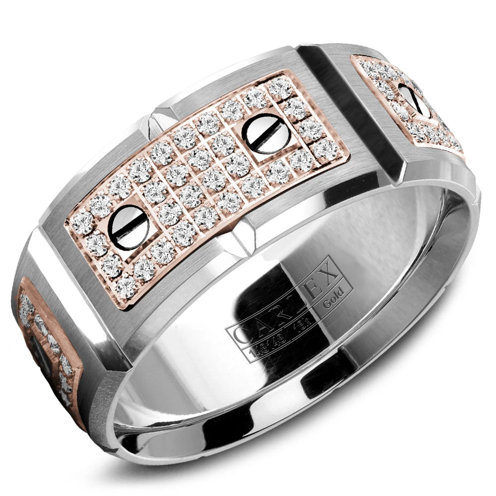 CARLEX G2 Mens Wedding Band WB-9792RW 3 CARLEX G2 Mens Wedding Band WB-9792RW