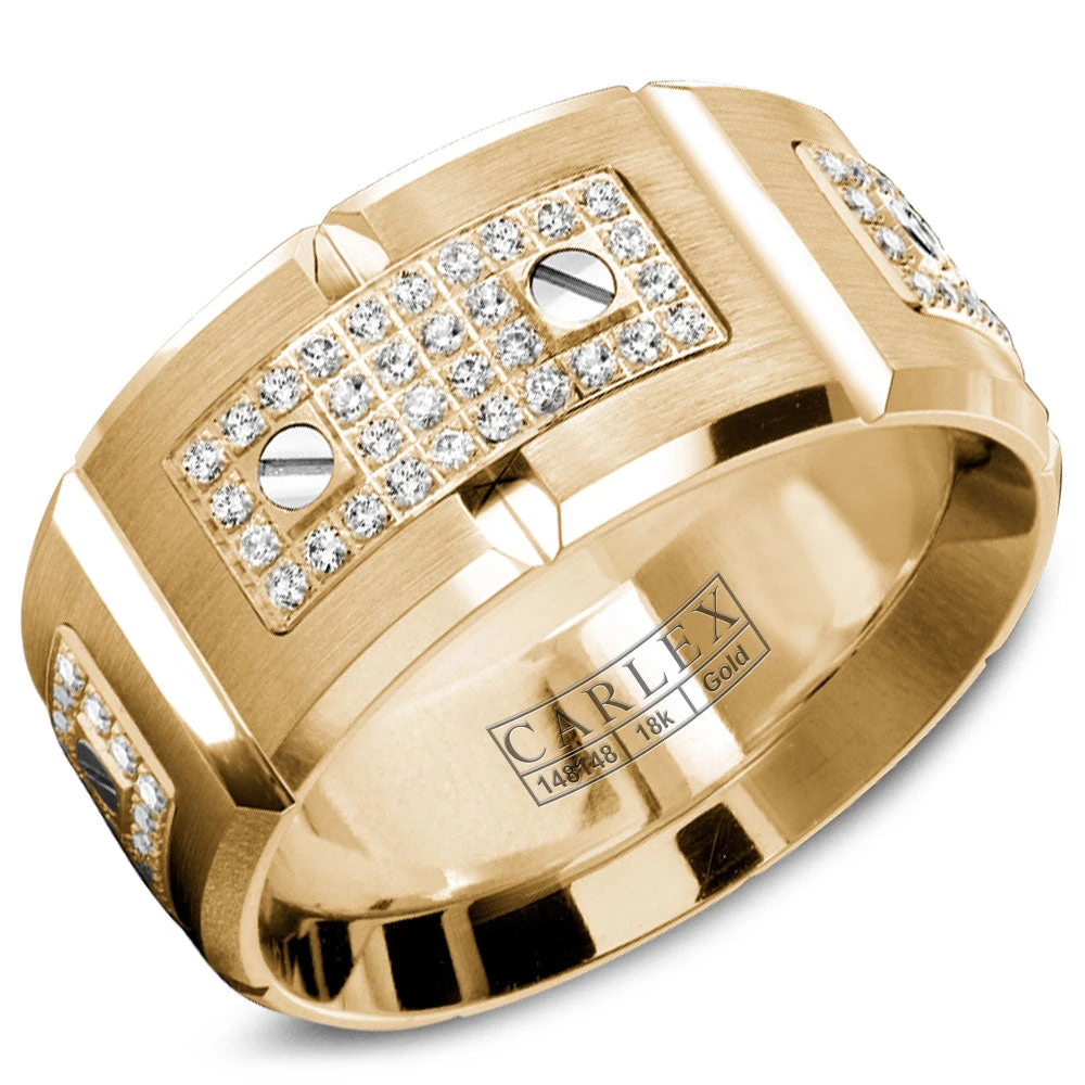 CARLEX G2 Mens Wedding Band WB-9796YY 3 CARLEX G2 Mens Wedding Band WB-9796YY