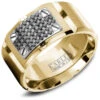 CARLEX G2 Mens Wedding Band WB-9798WYBD -DIAMOND JEWELRY SHOP wb 9798wybd