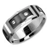 CARLEX Sport Mens Wedding Band WB-9854BW 1 CARLEX Sport Mens Wedding Band WB-9854BW -DIAMOND JEWELRY SHOP wb 9854bw